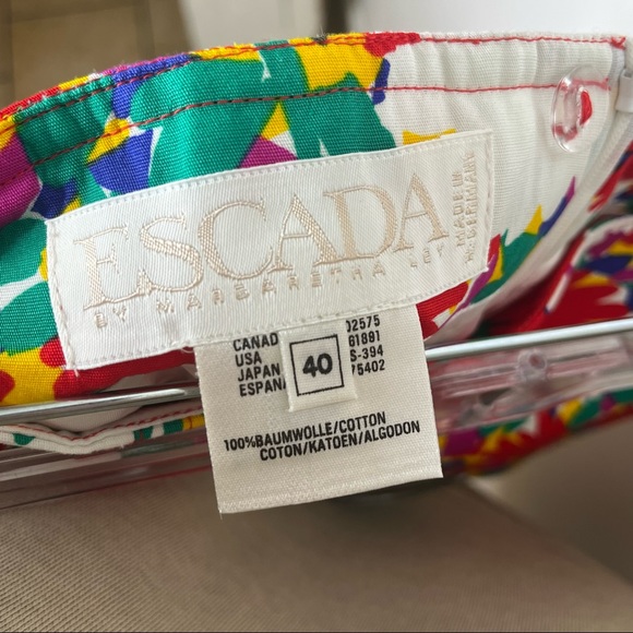 ESCADA BY MARGARETHA LEY Matching Two Piece Floral Cotton Skirt Set - Picture 11 of 11